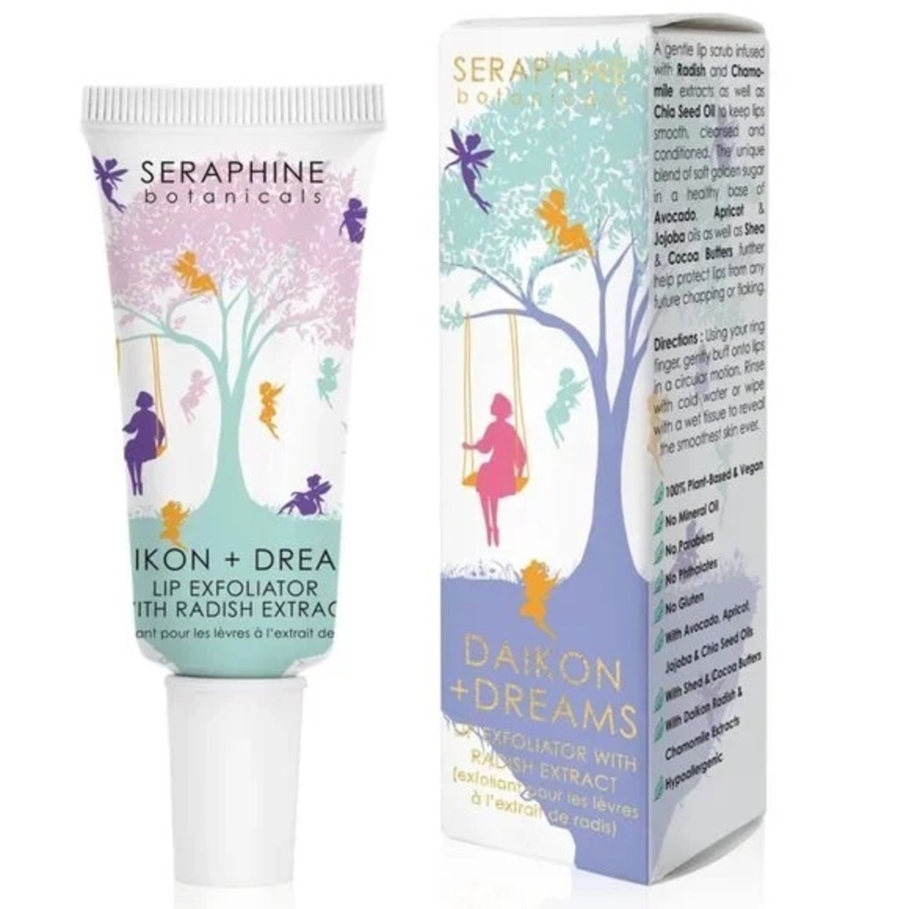 NEW Seraphine Botanicals Daikon + Dreams - Lip Exfoliator With Radish Ex…